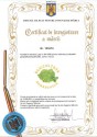 Certificat de inregistrare a marcii AgriculturaRomaneasca