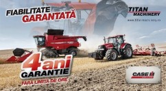 Garanție 4 ani pentru tractoarele și combinele CASE IH, fără limită de ore