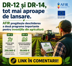 AFIR pregătește deschiderea a două programe importante pentru investițiile din agricultură