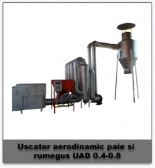 Uscator aerodinamic pentru paie si rumeg
