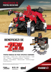 Titan Machinery România oferă un discount de 25% la toată familia de piese de schimb de origine 