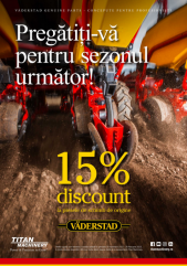 Campanie de iarnă - discount de 15% la piesele de schimb VADERSTAD 