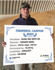 Fermierii campioni la porumb irigat cu hibrizi Pioneer