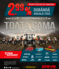 Finanțare Titan Machinery la toată gama de tractoare Steyr